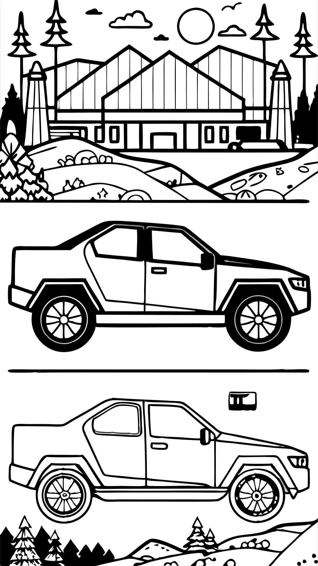 tesla cybertruck coloring pages